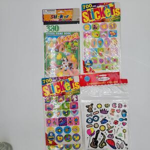 Assorted Lot Of Kids Stickers 4 packs over 1700 stickers Great for Kids